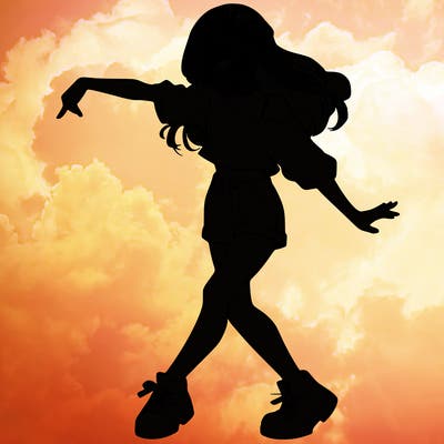 realistic girl danceing