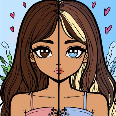 realistic girl split