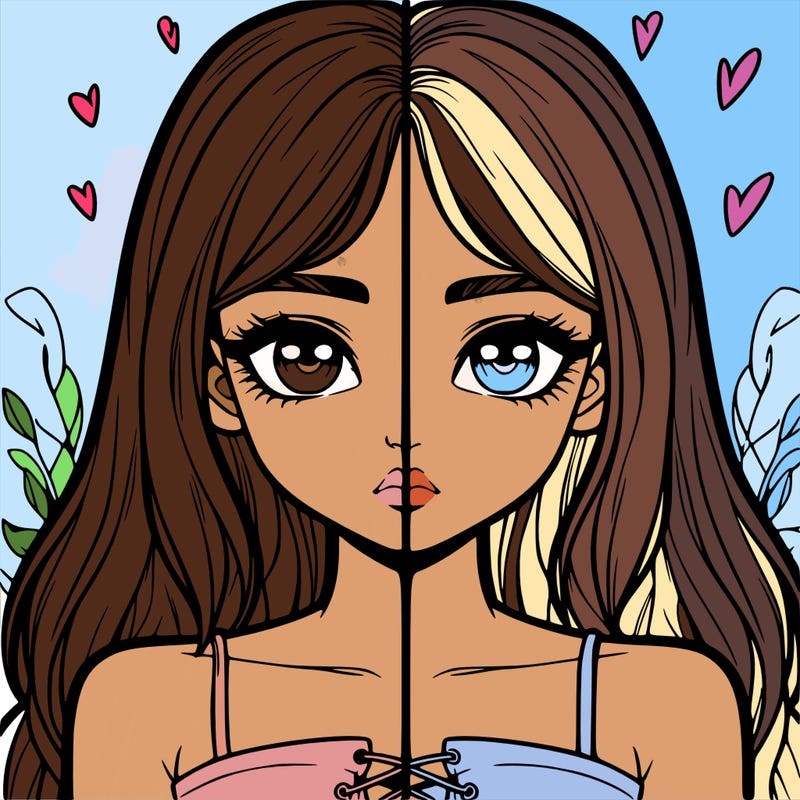 realistic girl split