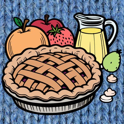 a pie of food