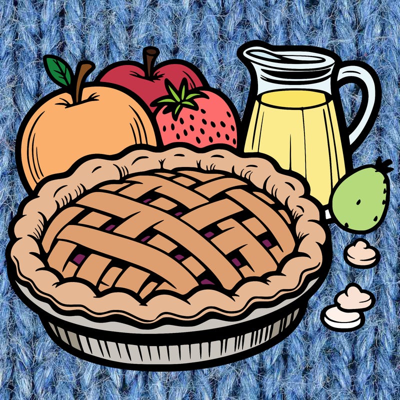 a pie of food