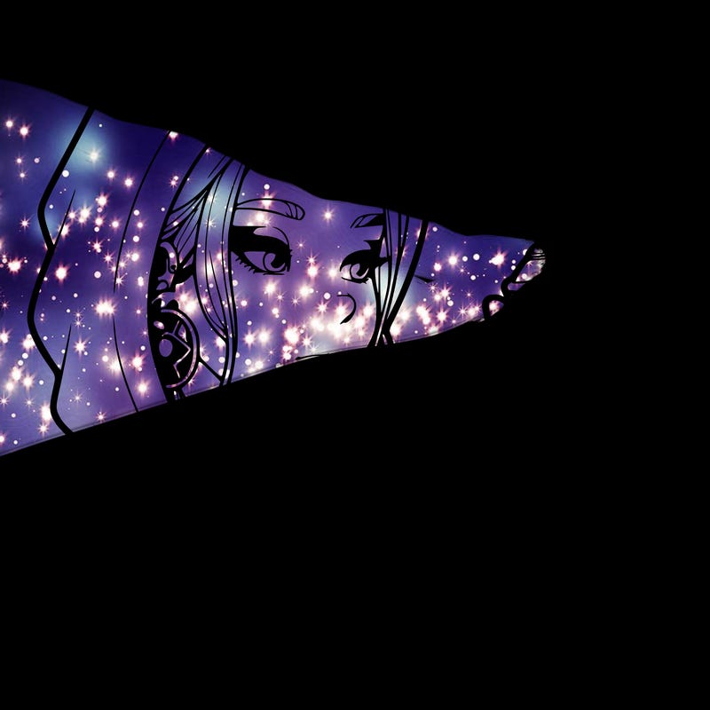 a realistic girl, spray painting