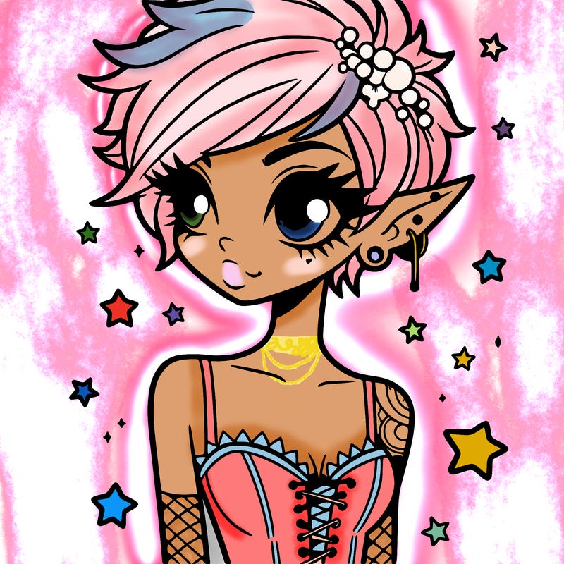 beautiful girl punk pixie
