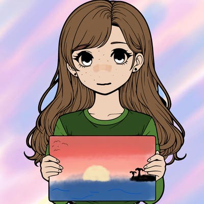 realistic girl holding a sign