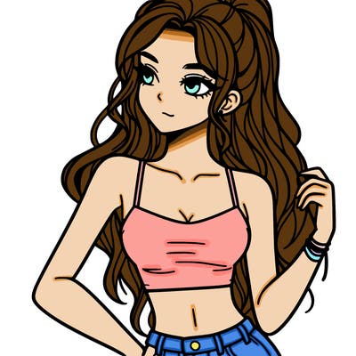 girl in crop top