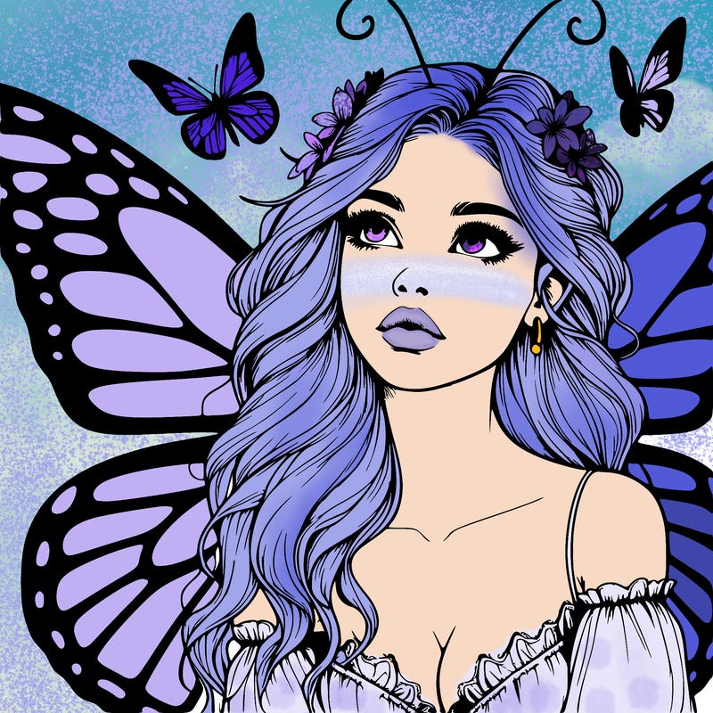 butterfly fairy realistic girl