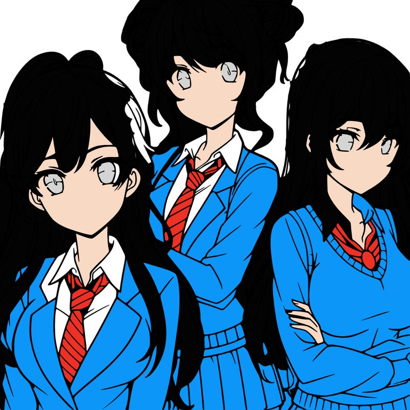 anime girls teenagers