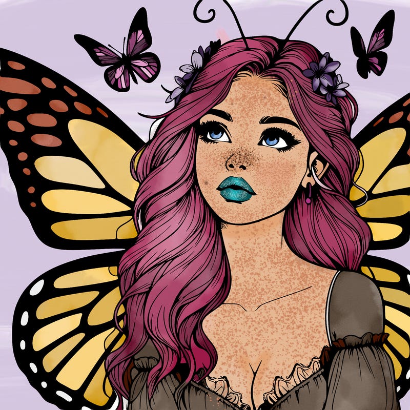butterfly fairy realistic girl