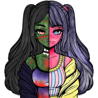 realistic girl split