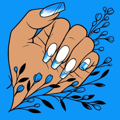 nails with french tip