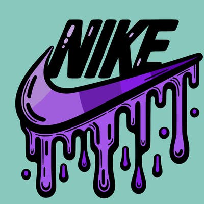 dripping nike logo