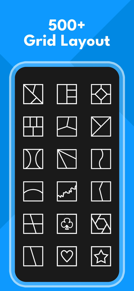 PicMix : Photo Collage Maker - A variety of over 500 creative grid layout templates for photo collages in the PicMix app.