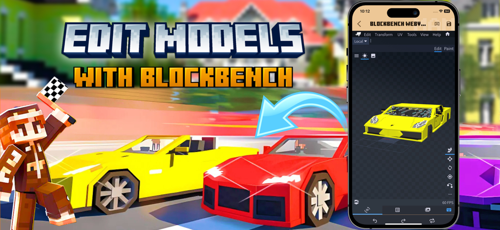 Creazione di modelli di auto 3D per Minecraft utilizzando l'integrazione dell'editor Blockbench