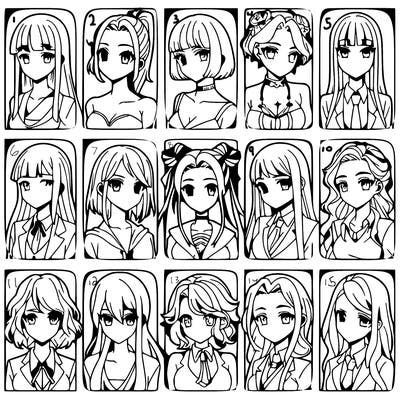 girls that look diffrent anime