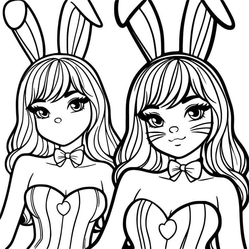 woman with bunny costume