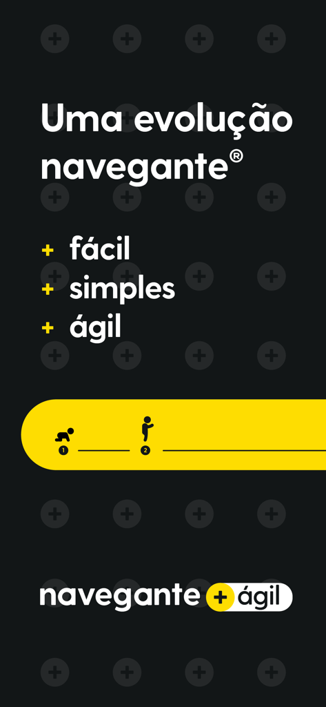 navegante® - Pantalla de marketing para la app de transporte Navegante destacando la facilidad de uso y la movilidad ágil