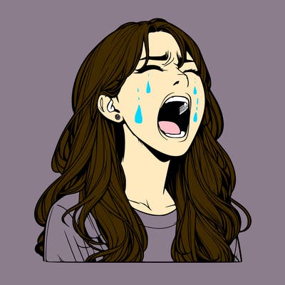 screaming realistic, girl