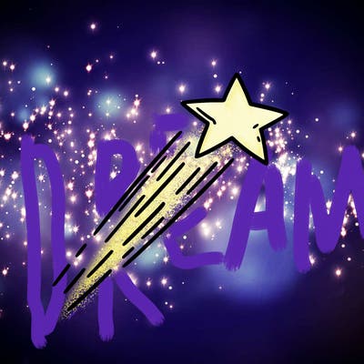 a shooting star in the sky