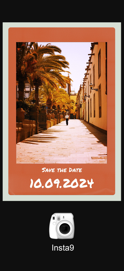 Vintage polaroid photo with a handwritten date stamp