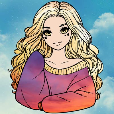 a beautiful girl in a big sweatshirt