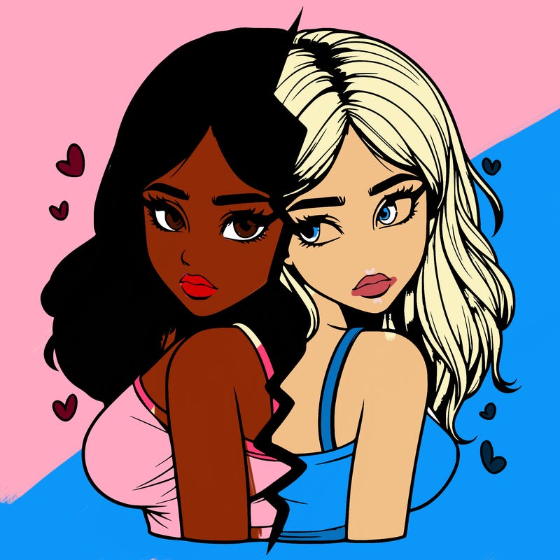 realistic girl split