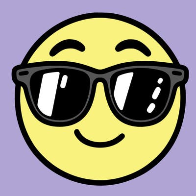 emoji with sunglasses