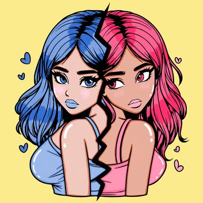 realistic girl split