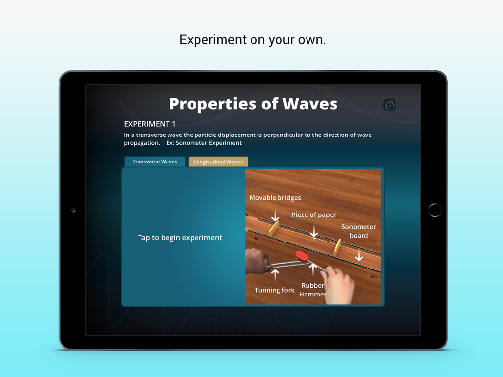 Properties Of Waves - Interactive Sonometer experiment simulation in the Properties of Waves educational app
