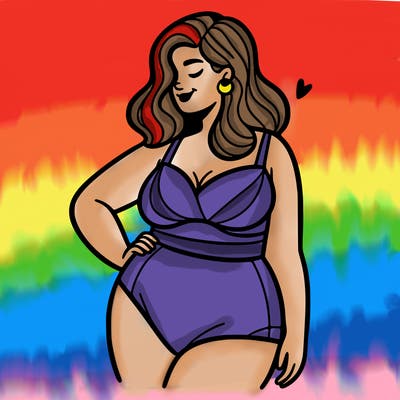 plus size woman bathing suit