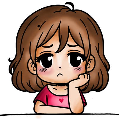 a girl with a bored look on her face