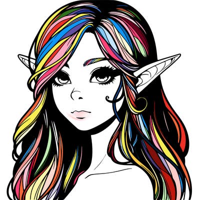 elf girl realistic dark fantasy