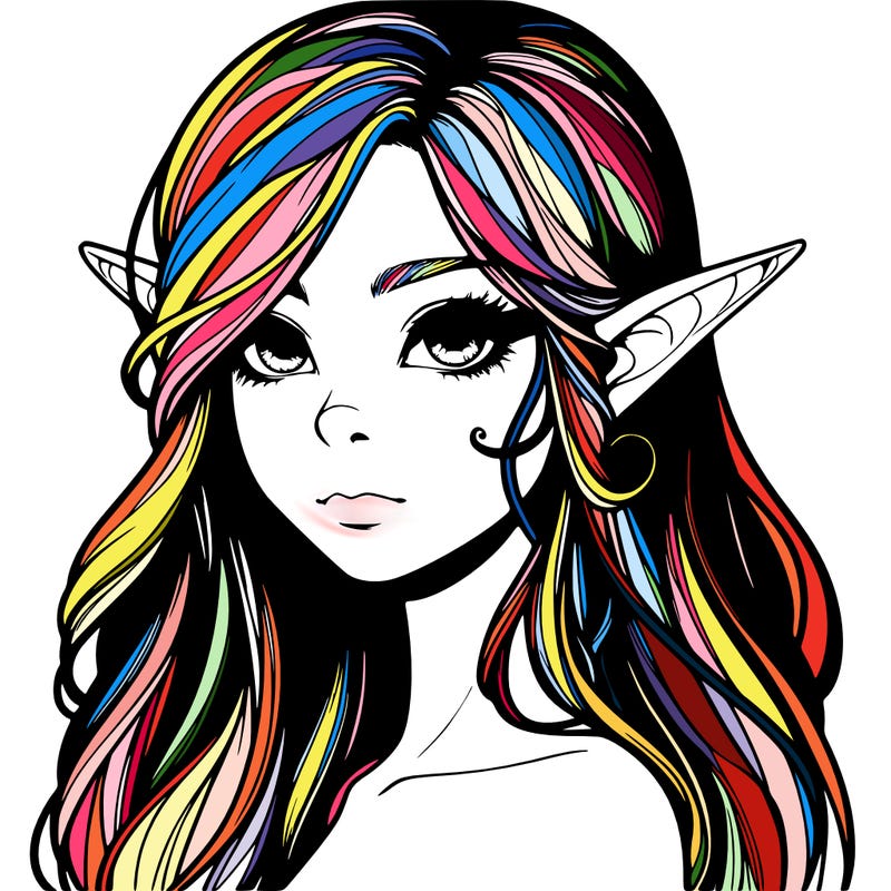 elf girl realistic dark fantasy