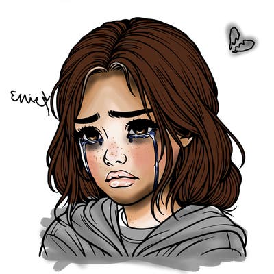 realistic crying girl