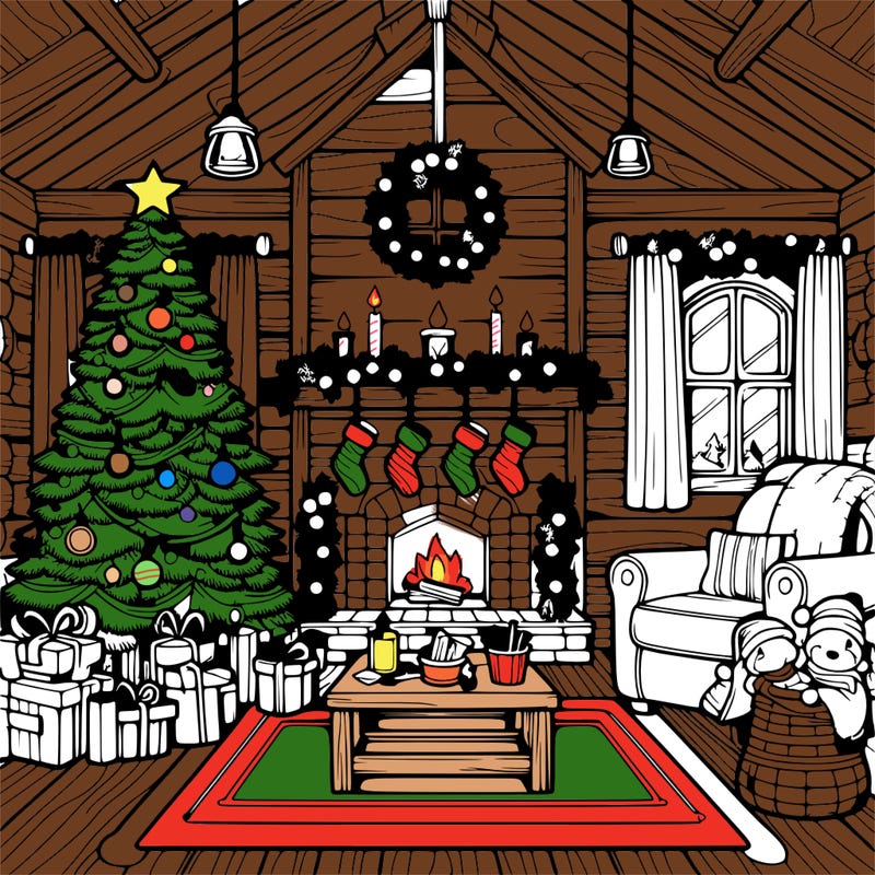 christmas house interior