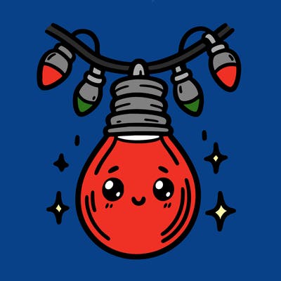 small bulb of a garland