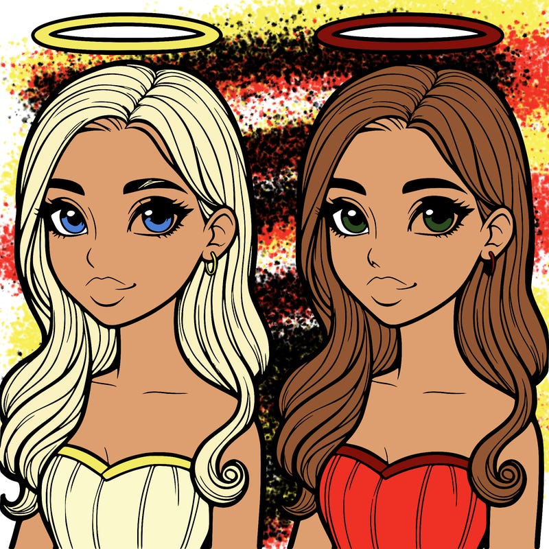 realistic girl with a halo