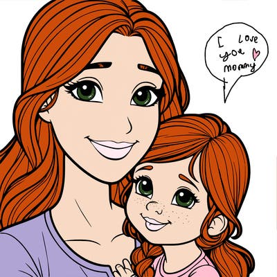 a mother with her daughter is realistic