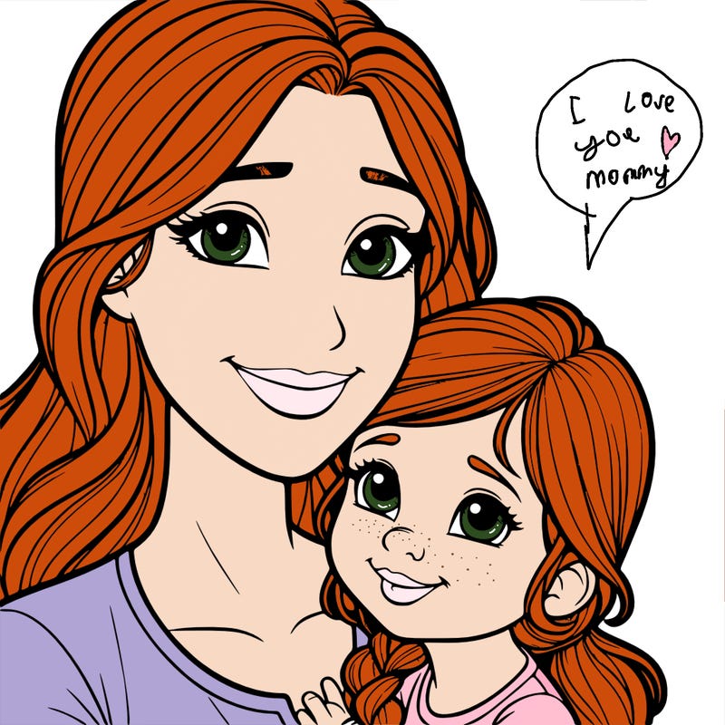 a mother with her daughter is realistic