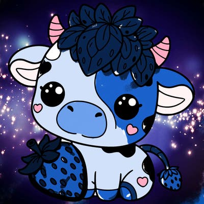 cute strawberry cow