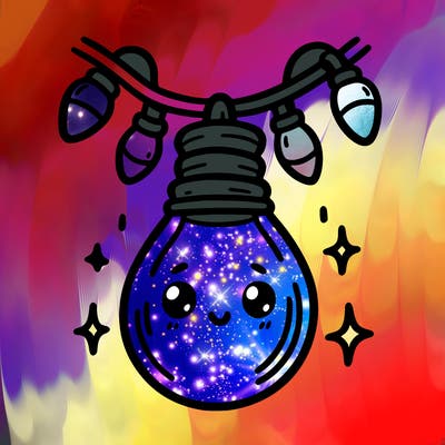 small bulb of a garland