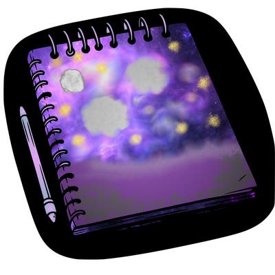a blank sketch pad