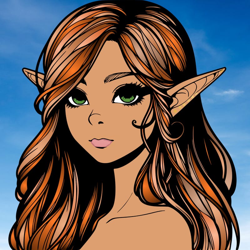 elf girl realistic dark fantasy