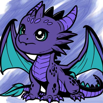 fierce baby night dragon