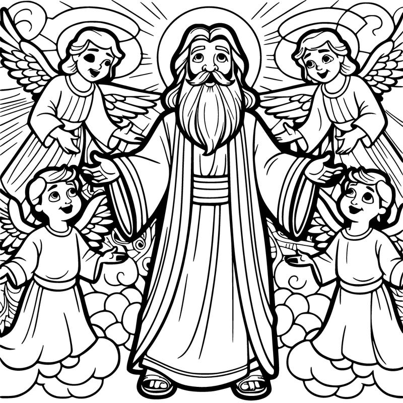 jesus christ with angels