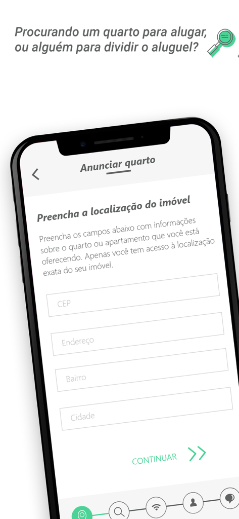 WebQuarto - WebQuartoアプリの物件場所入力画面、部屋の広告用