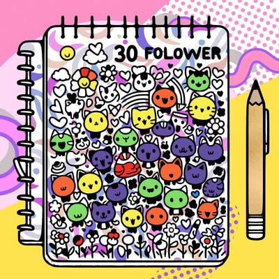 30 followers note pad