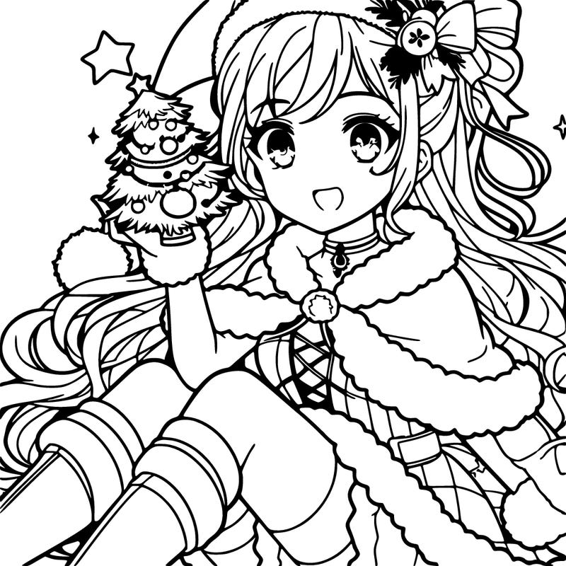 christmas anime girl