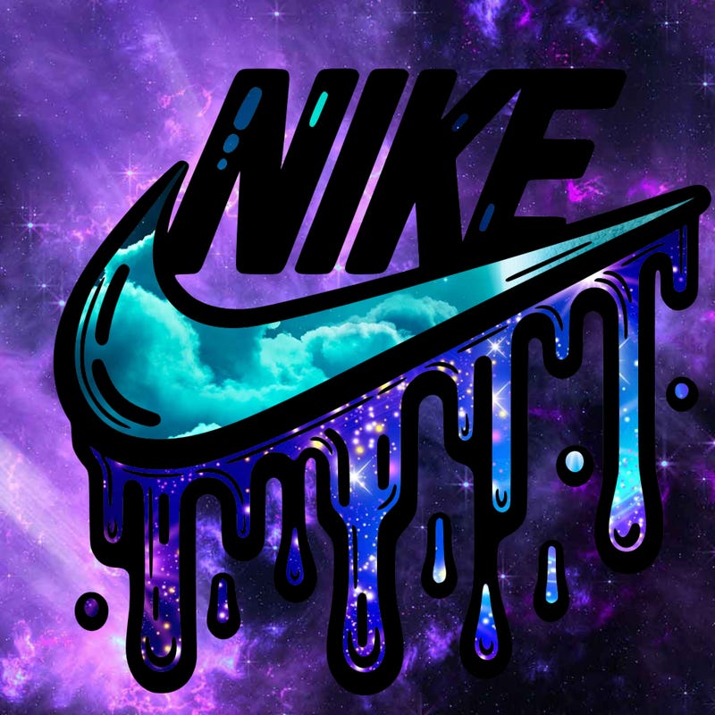 dripping nike logo