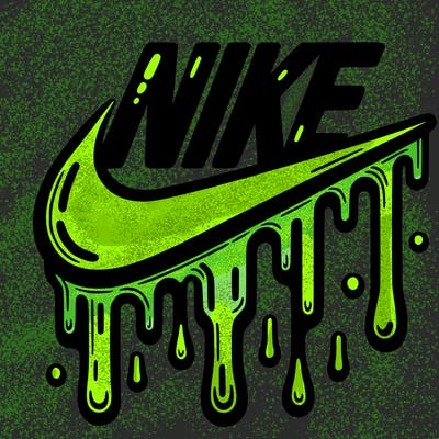 dripping nike logo