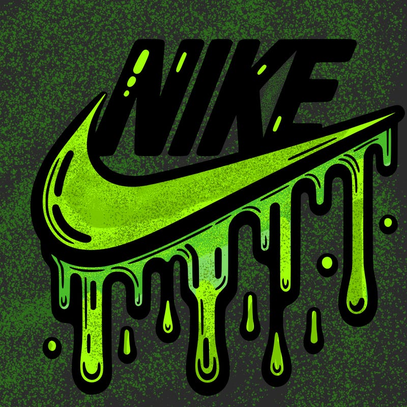 dripping nike logo